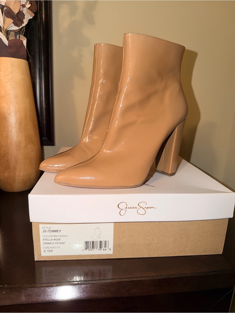 Jessica Simpson "Temmey" Patent Leather Booties